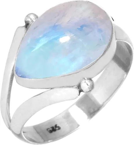 Vista 4 de Lapislázuli, cornalina, cristal, granate, pera, anillo hecho a mano de plata de ley 925, joyería de piedras naturales boho para mujer Cuarzo granate.