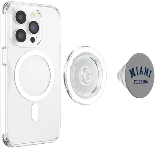 Vista 4 de Miami Florida USA State FL Varsity Style Sports PopSockets MagSafe PopGrip para iPhone