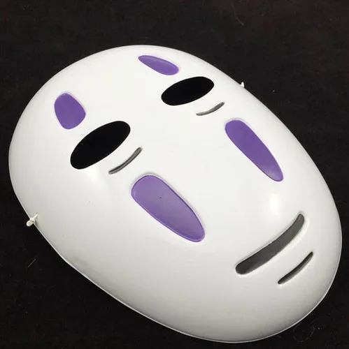 Vista 3 de No Face Man Kaonashi - Disfraces de cosplay de Halloween, conjunto completo de disfraz con máscara+ropa + guantes