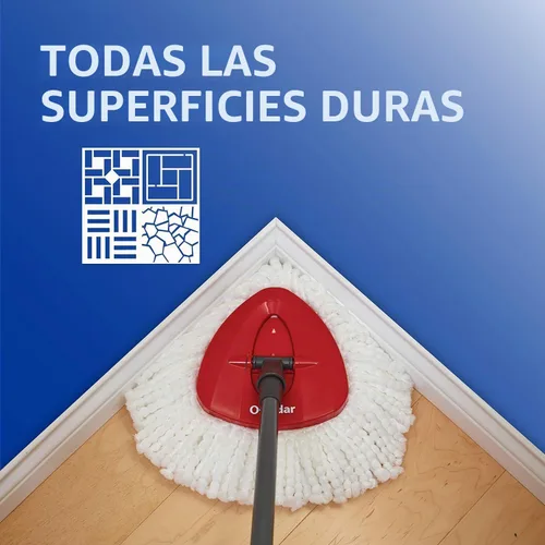 Vista 6 de O-Cedar EasyWring - Repuesto de mopa giratoria de microfibra (Paquete de 4)