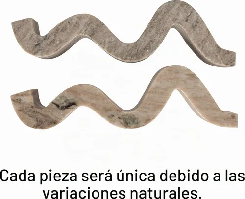 Vista 6 de Bloomingville Portavelas de Doble Cono de Mármol Wave, Beige