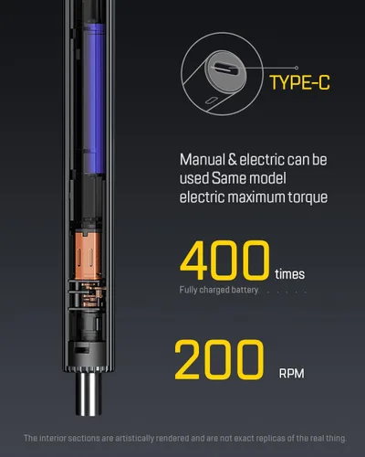 Vista 4 de LIFEGOO Juego de Mini Destornillador Eléctrico, 58 en 1 Destornillador de Precisión Eléctrico Inalámbrico con 50 Puntas Magnéticas Pequeño
