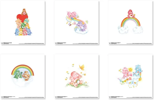 Vista 6 de Trends International Gallery Pops Care Bears - Paquete de arte de pared de arcoíris Heritage (paquete de 6)