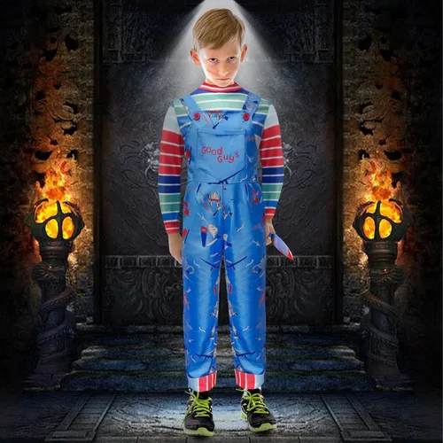 Vista 2 de Disfraz de Chucky para niños y niñas, disfraz de Halloween para cosplay