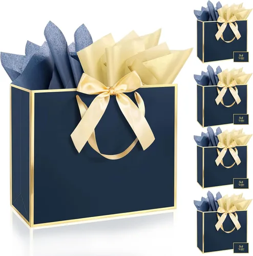 Vista 30 de Ethhqu Bolsas de regalo grandes con asas