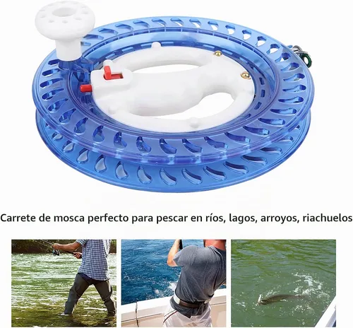Vista 3 de Carrete de línea de pesca, ABS multifunción de pesca de mar rueda de pesca de mano de alambre de envoltura de mosca de línea de pesca accesorio