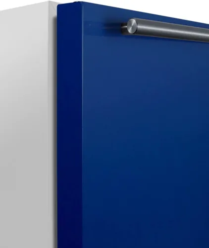 Vista 2 de Summit Appliance BRF611WHB Refrigerador-congelador de 24 pulgadas de ancho, puerta azul cobalto, refrigeración por evaporador doble, descongelación