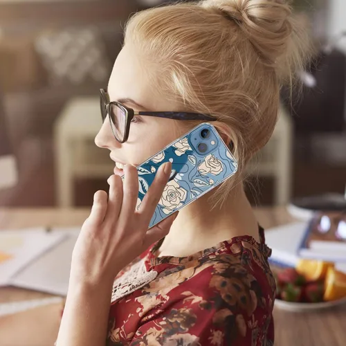 Vista 9 de RANZ Compatible con Funda para iPhone 13, Serie Anti-Arañazos y a los Golpes, Carcasa Protectora de TPU y PC Transparente para iPhone 13 (6.1")