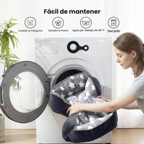 Vista 5 de GASUR Camas para Perros Tamaño Small Plus, Cama Lavable para Perros Pequeños, Sofá Cama Ortopédico para Mascotas, Cuna para Mascotas con Base