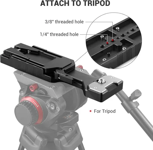 Vista 2 de SMALLRIG Placa adaptadora de trípode universal de liberación rápida para Sony VCT-14