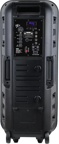 Vista 3 de QFX PBX-2012 Dual 12 "Bluetooth portátil recargable Karaoke PA altavoz fuerte partido con luces LED círculo