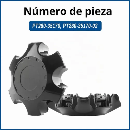 Vista 3 de para Tacoma TRD Tapones centrales para llanta PT280-35170 Compatible con 16'' de 8 radios, 4 piezas, negro