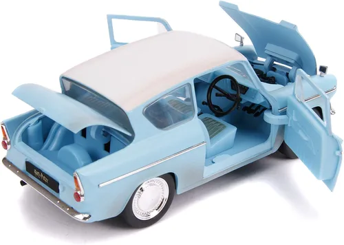 Vista 4 de Jada Harry Potter 1:24 1959 Ford Anglia - Coche fundido a presión y figura de Harry Potter de 2.75 pulgadas, juguetes para niños y adultos