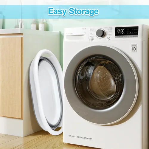 Vista 7 de ddLUCK Bañera plegable multifuncional para mascotas, bañera portátil para interiores y exteriores, bañera de lavado plegable para mascotas pequeñas