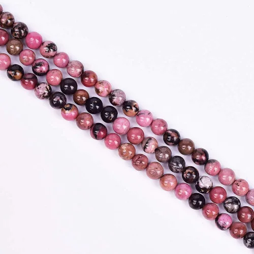 Vista 8 de 6mm Cuentas Redondas de Granate para Hacer Joyería DIY, Poder Curativo de Cristal, Piedras Preciosas Sueltas para Hacer Pulseras y Collares, Hilo