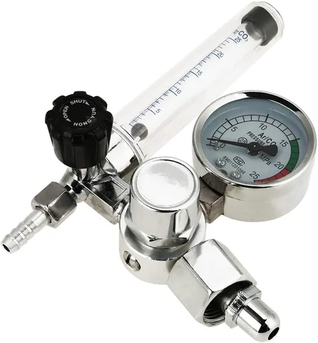Vista 6 de YWBL-WH Válvula reductora de presión de filtro, 0-25MPa 5/8 "Regulador de presión del medidor de argón para soldadura Mig Tig, válvula reductora