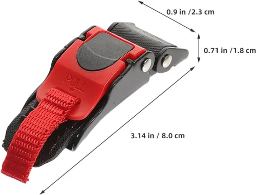 Vista 2 de 4pcs Motorcycle Helmet Quick Release Buckle Set Universal Metal Chin Strap Replacement Buckles with Easy-pull Lock for Helmet Repair and Strap