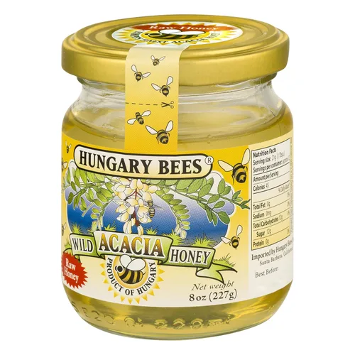 Vista 3 de HUNGARY BEES Miel de acacia salvaje, 8.8 oz