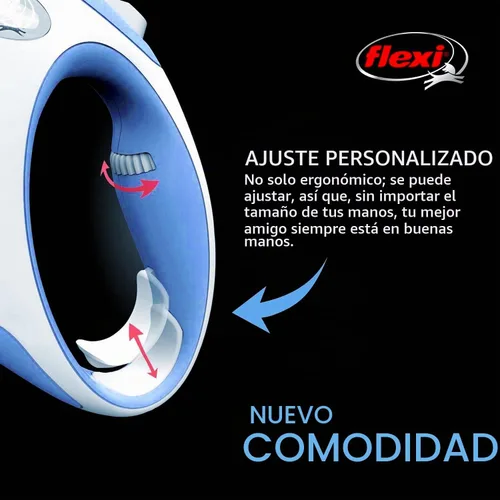 Vista 3 de FLEXI® Comfort XS - Correa retráctil para perro, agarre de 3 dedos, 10 pies