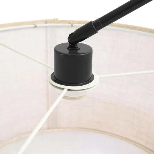 Vista 8 de SH Lighting - Lámpara de pie de arco ajustable de acero con base de mármol