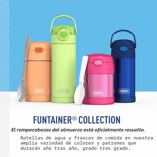 Vista 7 de THERMOS FUNTAINER Botella de agua con boquilla, 16 onzas, nube arcoíris