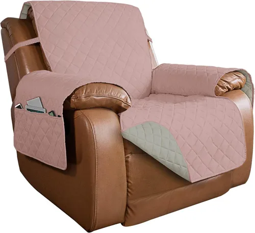 Vista 101 de PureFit - Funda de sofá acolchada reversible, protector de muebles impermeable, funda de sofá lavable con espuma antideslizante y correas elásticas
