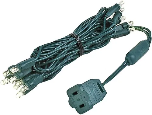 Vista 6 de Novelty Lights Cadena de Luces LED de 7 Pies con 20 LED, Verde sobre Cable Verde, Espaciado de 4", Luces de Hadas Cortas, Conectables de Extremo a