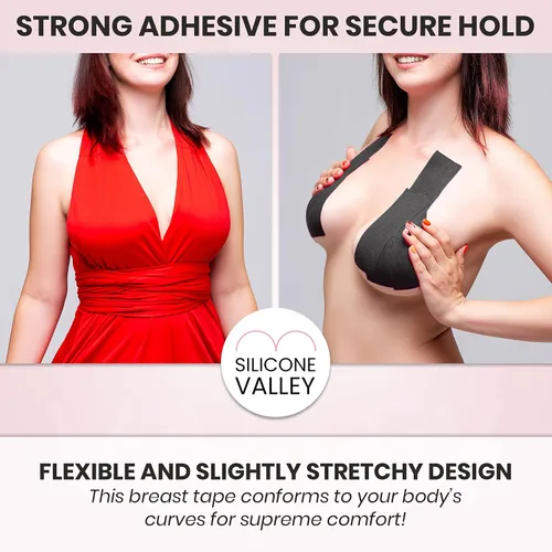 Vista 3 de Silicone Valley Breast Tape For Women- Boob Tape For Small & Large Breasts