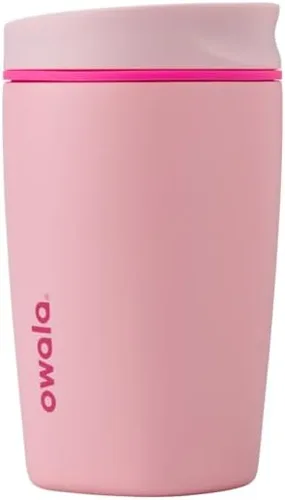 Vista 38 de Owala SmoothSip Slider - Vaso de café aislado de acero inoxidable, reutilizable, taza de café helado, taza de viaje para café caliente, sin BPA, 12