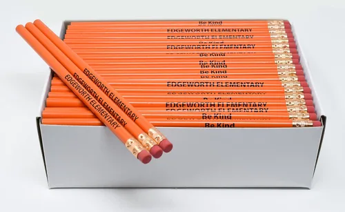 Vista 15 de Pencil Guy Lápices redondos impresos personalizados promocionales.-500 por caja Rosado