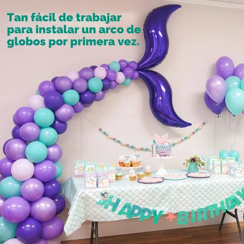 Vista 6 de Kit de arco de globos, tira de guirnalda de globos de 82 pies de fácil bricolaje y 500 puntos de pegamento para arco de globos, decoración