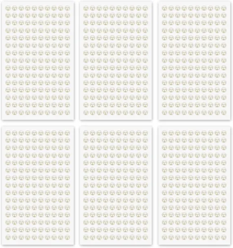 Vista 8 de MYDBUYSOME 5100 PIEZAS Adhesivos de Perla - Perlas Autoadhesivas para Peinado, Cara, Maquillaje, Ojos, Uñas, Manualidades, Gemas Adhesivas