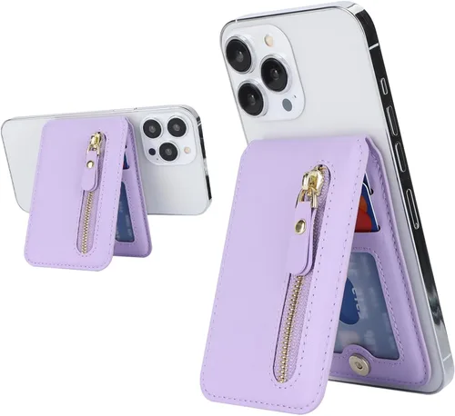 Vista 7 de Cavor Compatible con cartera Magsafe, soporte ajustable, cartera magnética para iPhone 17/16 Pro Max/14 Pro/15/14 Plus/13/12, tarjetero Magsafe
