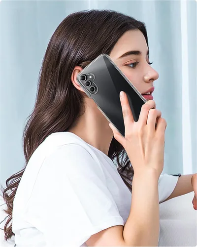Vista 6 de FNTCASE Funda para Samsung Galaxy A15-5G: Funda para teléfono con protector de pantalla incorporado Funda protectora de silicona para teléfono