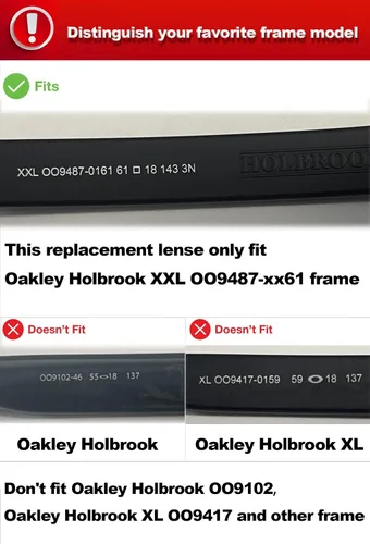 Vista 4 de Lentes de repuesto polarizadas antirreflectantes para gafas de sol Oakley Holbrook XXL OO9487