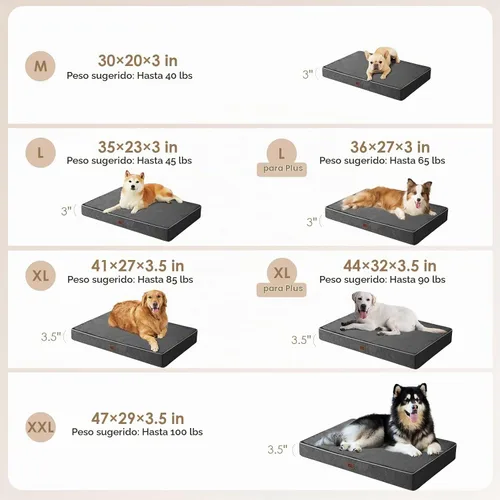 Vista 3 de EHEYCIGA Cama ortopédica impermeable para perros de 35 x 23 pulgadas, cama de espuma viscoelástica para perros de tamaño grande, alfombrilla lavable
