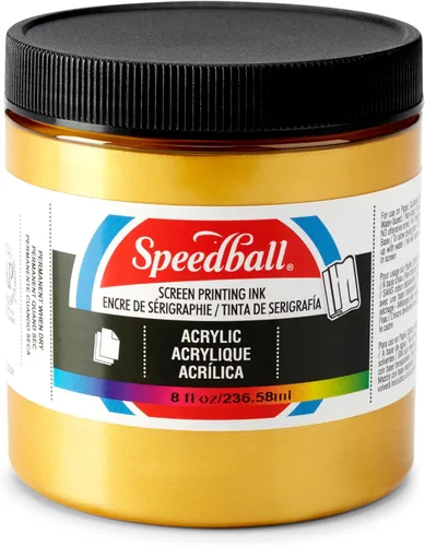 Vista 32 de Speedball Tinta acrílica para serigrafía, 8 oz, negra para impresiones en papel, fabricada en EE. UU