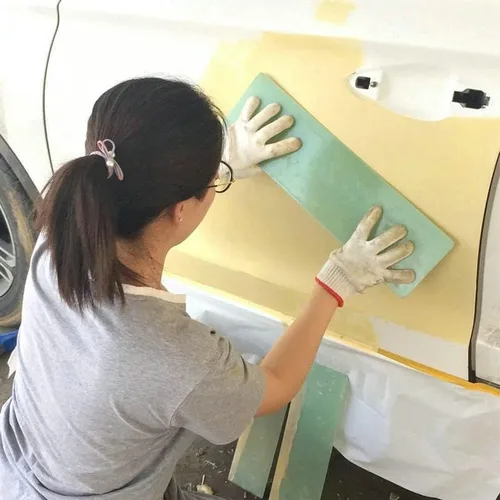 Vista 8 de Esparcidores de masilla para automóvil, raspador de carrocería, aplicador, reparación de pintura, masilla, resina de fibra de vidrio, accesorios