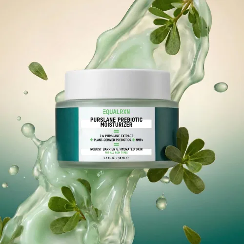 Vista 2 de Purslane - Hidratante prebiótico - Gel hidratante ligero para reparación diaria de la piel con 1% de extracto de verdolaga y ceramida para todo tipo