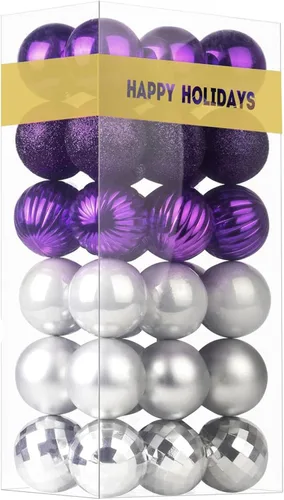 Vista 144 de Esferas pequeñas de bronce de 1.6 pulgadas para decoración del árbol de Navidad, adornos inastillables para cumpleaños, Halloween, vacaciones, boda