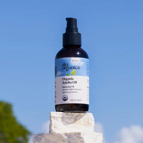 Vista 7 de Aceite de jojoba orgánico de Sky Organics (4 onzas líquidas) USDA Orgánico 100% puro y prensado en frío Aceite de jojoba sin refinar para piel grasa