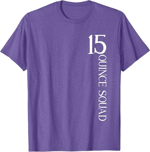 Vista 103 de Quince Squad Quinceanera 15th Birthday - Camiseta de quinceañera para niñas Asphalt Grey