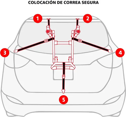 Vista 6 de Allen Sports Deluxe - Soporte para maletero de 2 bicicletas, modelo ZN102, negro
