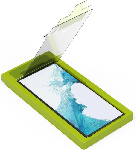Vista 2 de PureGear Protector de pantalla de vidrio templado transparente HD para Samsung Galaxy S22 Ultra (2022), compatible con fundas, resistente a