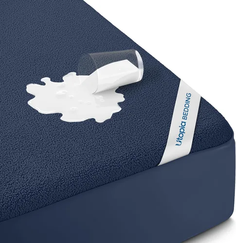 Vista 19 de Utopia Bedding – Protector impermeable de colchón tamaño individual, funda de colchón de terry premium de 200 GSM, transpirable, estilo ajustado