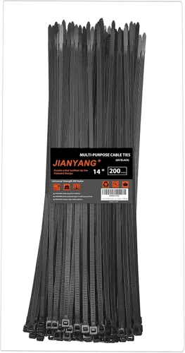 Vista 12 de Bridas de cremallera de 8 pulgadas con dientes de doble cara, resistencia a la tracción de 65 libras, bridas para cables resistentes con autobloqueo