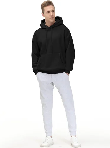 Vista 5 de THE GYM PEOPLE Sudadera con capucha de forro polar para hombre, ajuste holgado, ultra suave, con bolsillos