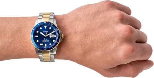 Vista 5 de Fossil - Reloj de cuarzo y acero inoxidable casual FB-01 inspirado en el buceo para hombre