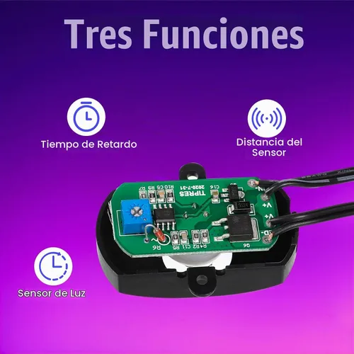 Vista 6 de Hortsun Interruptor de luz PIR DC 5-24V 5A del sensor de movimiento de 3