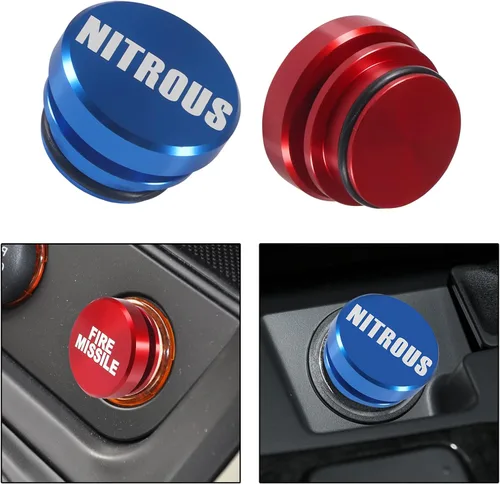 Vista 4 de 3 tapones de botón de aluminio a prueba de polvo, accesorios de repuesto estándar de 12 voltios, encendedor de botón novedoso para automóvil